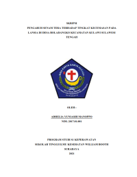 Image of Pengaruh senam tera terhadap tingkat kecemasan tingkat kecemasan pada lansia di Desa Boladangko kec. Kulawi Sulawesi Tengah