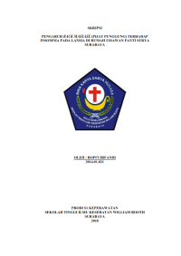 Image of Pengaruh Back Massase (Pijat Punggung) terhadap insomnia pada lansia di Rumah Usiawan Panti Surya Surabaya