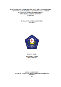 Image of Asuhan Keperawatan Klien Dengan Intervensi Manajemen Jalan Napas Pada Bersihan Jalan Napas Tidak Efektif Dengan Diagnosa Tuberkulosisi Paru Di Rumah Sakit Bhayangkara Surabaya